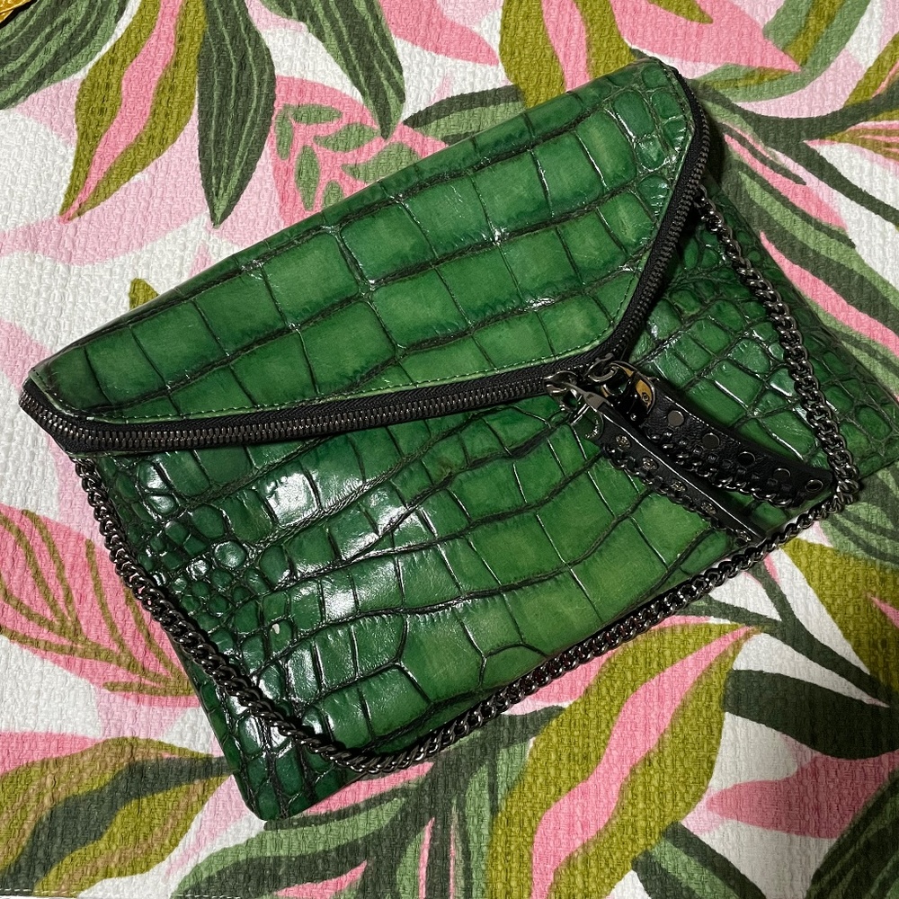 Authentic Vintage Henri Bendel Emerald Green Clutch